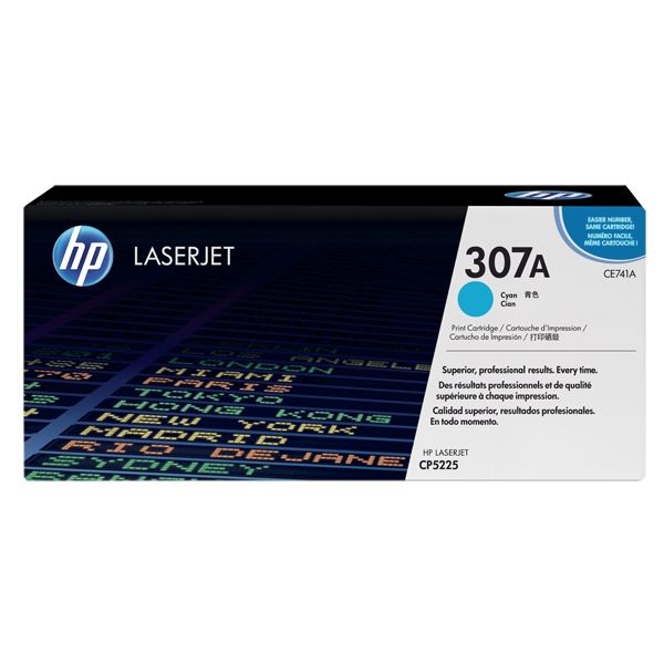 Toner HP CE741A (307A), azúrová (cyan), originál