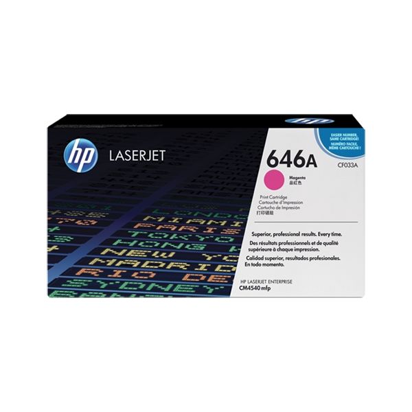 Toner HP CF033A (646A), purpurová (magenta), originál