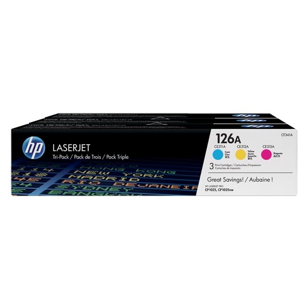 Toner HP CF341A (126A), trojbalenie, multipack, originál