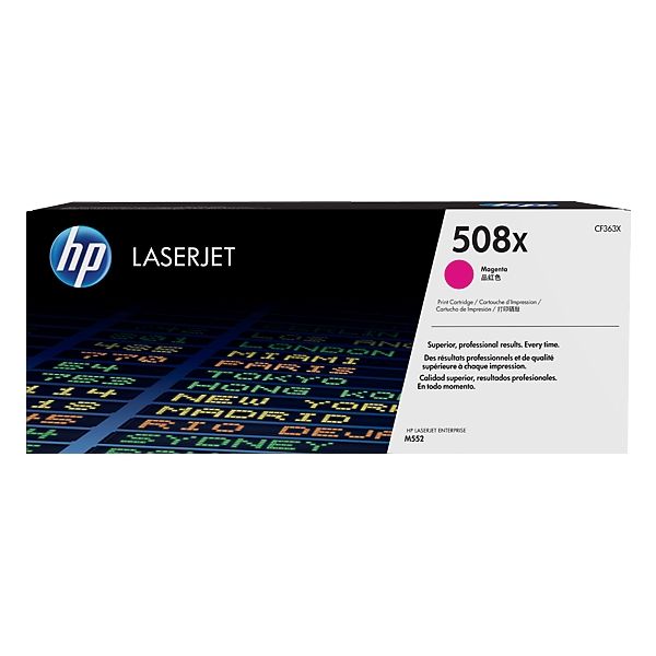 Toner HP CF363X (508X), purpurová (magenta), originál