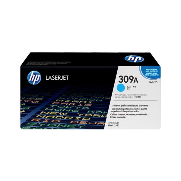 Toner HP Q2671A (309A), azúrová (cyan), originál