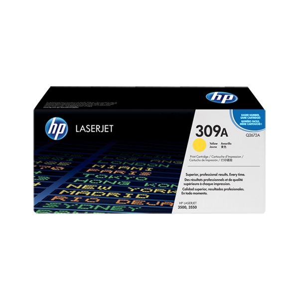 Toner HP Q2672A (309A), žltá (yellow), originál