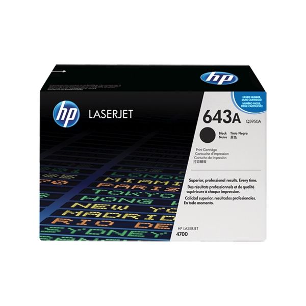 Toner HP Q5950A (643A), čierna (black), originál