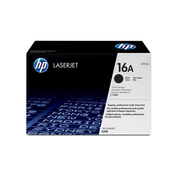 Toner HP Q7516A (16A), čierna (black), originál