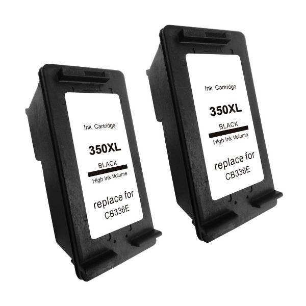 Cartridge HP 350 XL (CB336EE), dvojbalenie, čierna (black), alternatívny