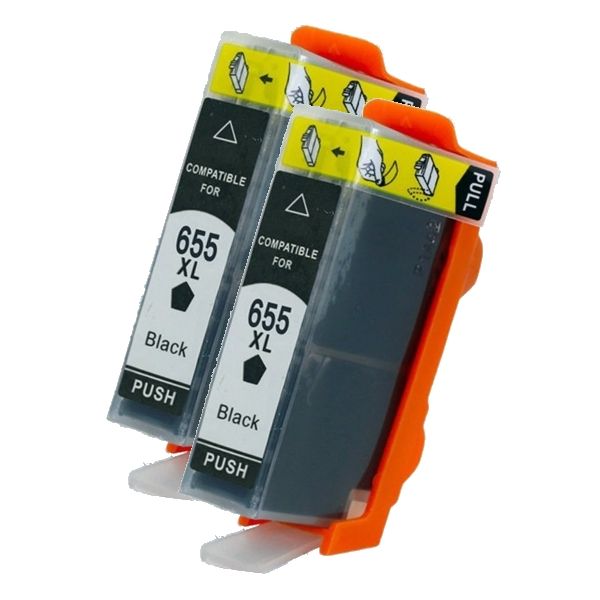 Cartridge HP 655 (CZ109AE), dvojbalenie, čierna (black), alternatívny