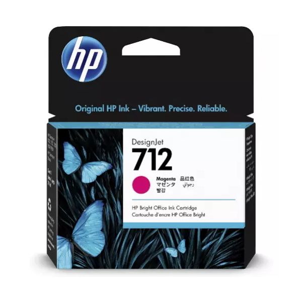 Cartridge HP 712, 3ED68A, purpurová (magenta), originál