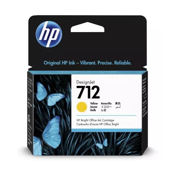 Cartridge HP 712, 3ED69A, žltá (yellow), originál