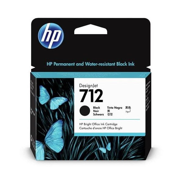 Cartridge HP 712 XL, 3ED71A, čierna (black), originál