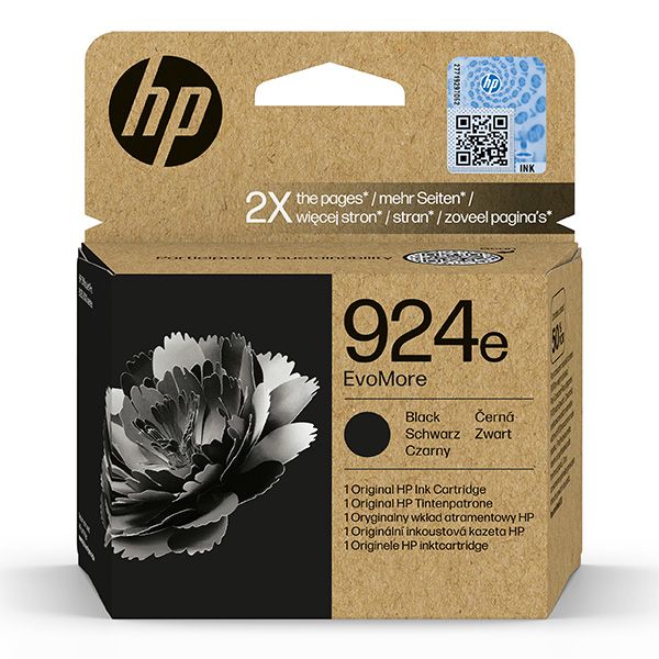 Cartridge HP 924e, 4K0V0NE, čierna (black), originál