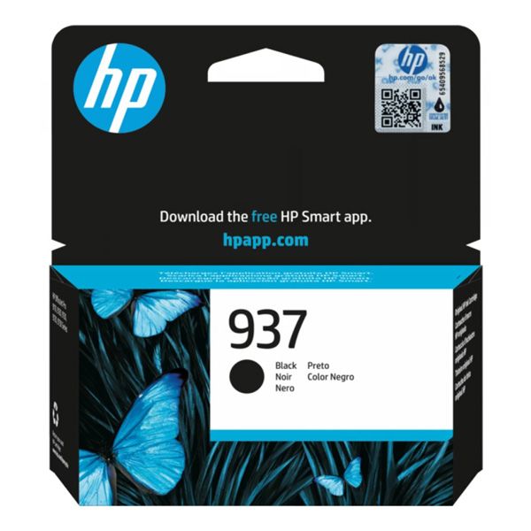 Cartridge HP 937, 4S6W5NE, čierna (black), originál
