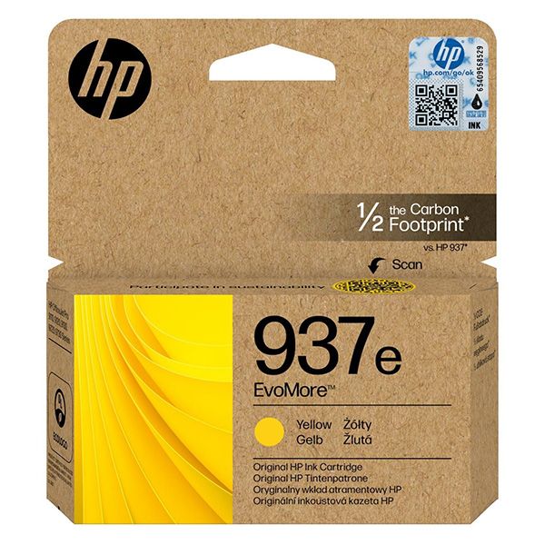 Cartridge HP 937e, 4S6W8NE, žltá (yellow), originál
