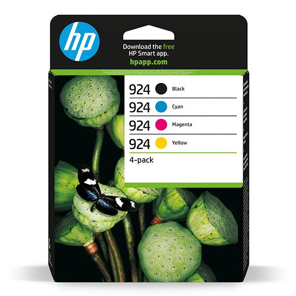 Cartridge HP 924, 6C3Z1NE, CMYK, 4-pack, multipack, originál