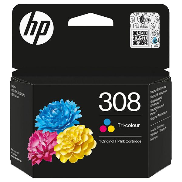 Cartridge HP 308, 7FP20UE, farebná (tricolor), originál