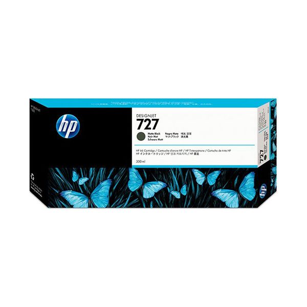 Cartridge HP 727, C1Q12A, matná čierna (matte black), originál