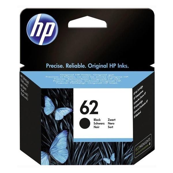 Cartridge HP 62, C2P04AE, čierna (black), originál