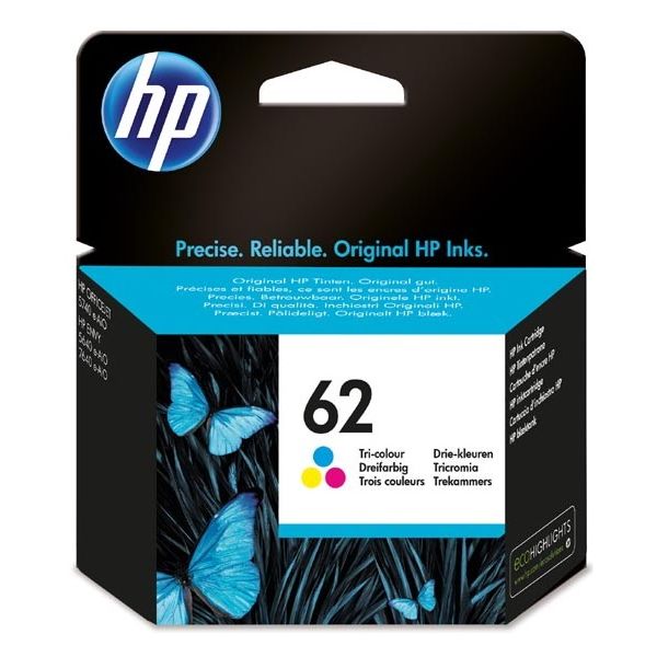 Cartridge HP 62, C2P06AE, farebná (tricolor), originál