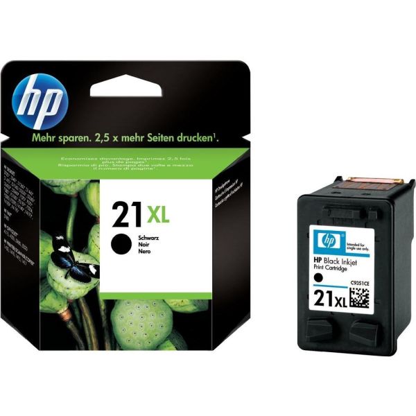 Cartridge HP 21 XL (C9351CE), čierna (black), originál