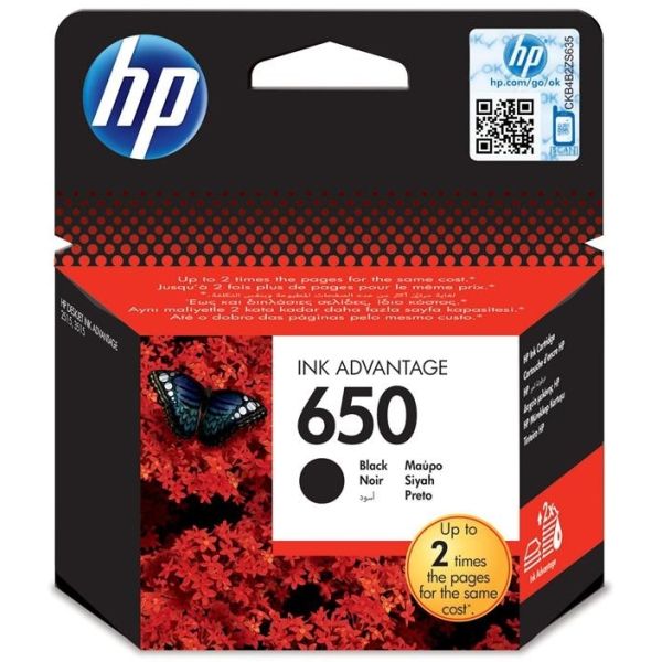 Cartridge HP 650 (CZ101AE), čierna (black), originál