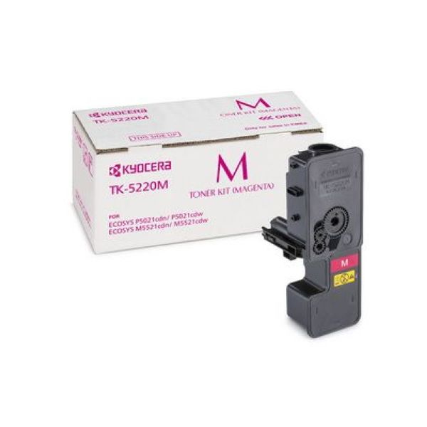 Toner Kyocera TK-5220M, 1T02R9BNL1, purpurová (magenta), originál