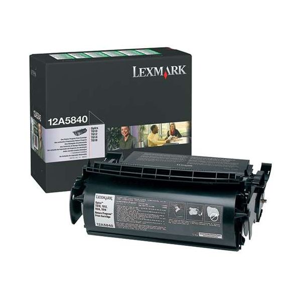 Toner Lexmark 12A5840 (T610, T612, T614), čierna (black), originál