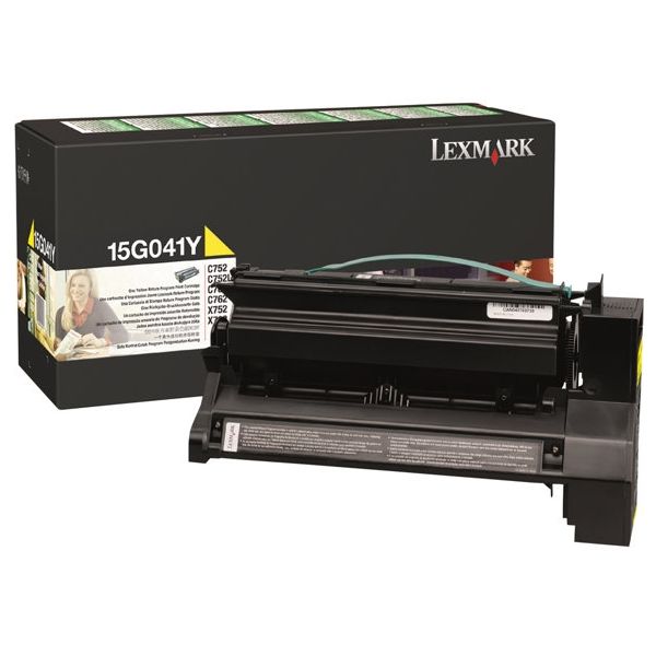 Toner Lexmark 15G041Y (C752), žltá (yellow), originál
