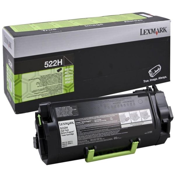 Toner Lexmark 522H, 52D2H00, MS810, MS811, MS812, čierna (black), originál