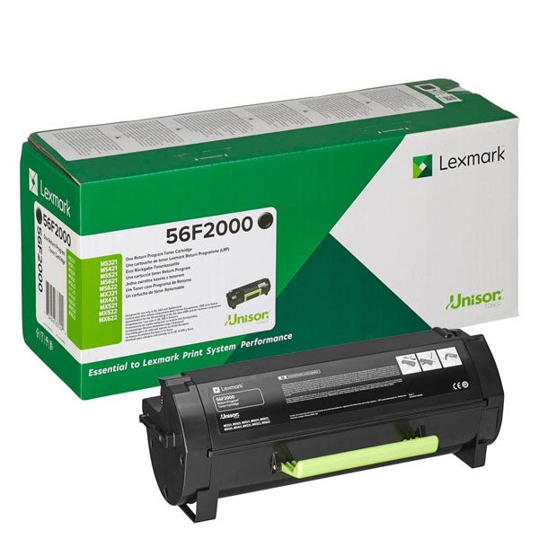 Toner Lexmark 56F2000, MS321, MS421, MS521, MS621, MS622, MX321, MX421, MX521, MX522, MX622, čierna (black), originál