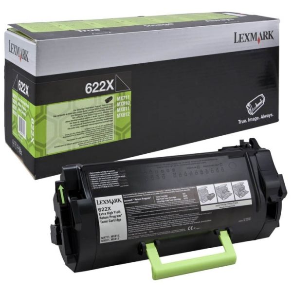 Toner Lexmark 622X, 62D2X00, MX711, MX810, MX811, MX812, čierna (black), originál