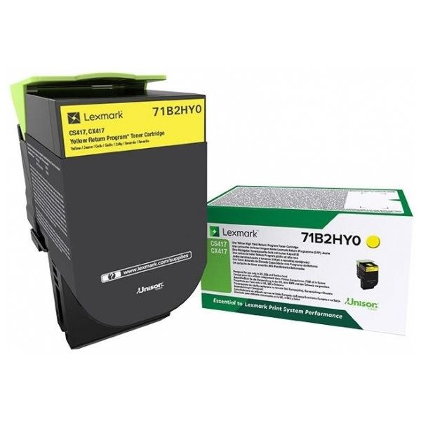 Toner Lexmark 71B2HY0 (CS417, CS517), žltá (yellow), originál