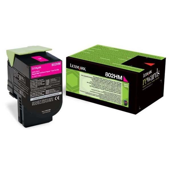 Toner Lexmark 802HM, 80C2HM0, CX410, CX510, purpurová (magenta), originál