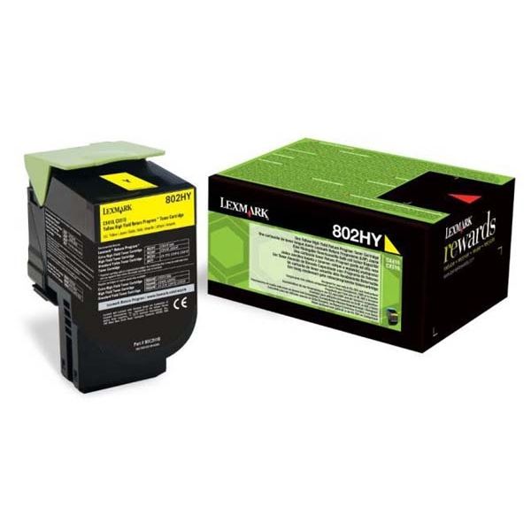 Toner Lexmark 802HY, 80C2HY0, CX410, CX510, žltá (yellow), originál