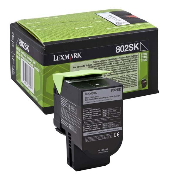 Toner Lexmark 802SK, 80C2SK0, CX310, CX410, CX510, čierna (black), originál