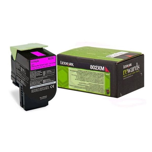 Toner Lexmark 802XM, 80C2XM0 (CX510), purpurová (magenta), originál