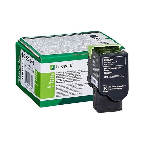 Toner Lexmark C2320K0 (MC2640, C2535, C2425, MC2425, MC2535), čierna (black), originál