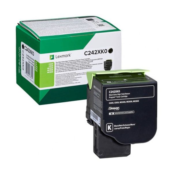 Toner Lexmark C242XK0 (MC2640, C2535, C2425, MC2425, MC2535), čierna (black), originál