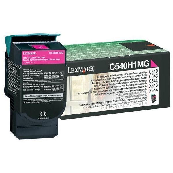 Toner Lexmark C540H1MG (C540, C543, C544, X543, X544), purpurová (magenta), originál