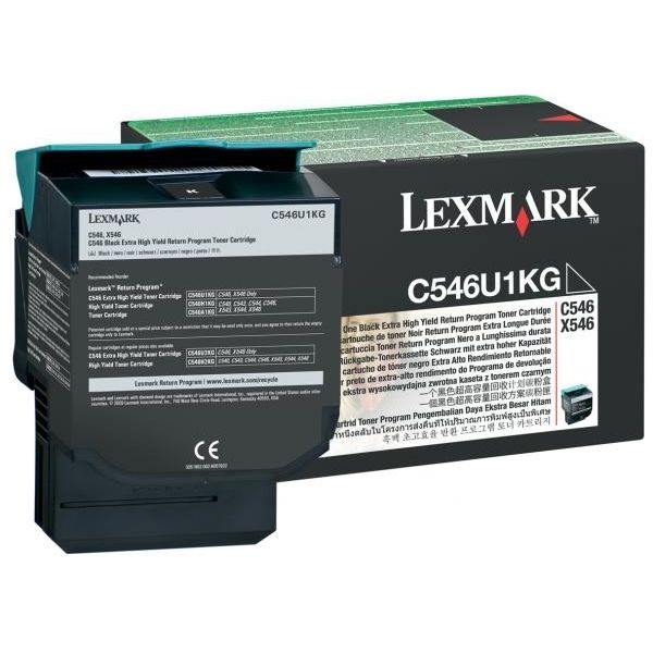 Toner Lexmark C546U1KG (X546, C546), čierna (black), originál