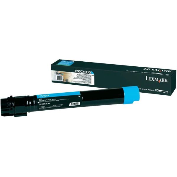 Toner Lexmark C950X2CG, C950, azúrová (cyan), originál