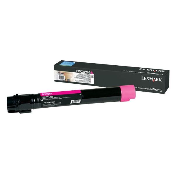 Toner Lexmark X950X2MG (X950), purpurová (magenta), originál