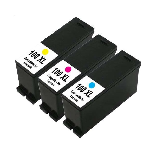 Cartridge Lexmark 14N0850E no. 100 XL, CMY, trojbalenie, multipack, alternatívny