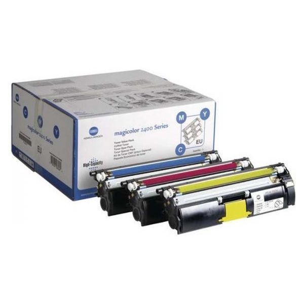 Toner Konica Minolta A00W012, 1710595001 (MagiColor 2400, 2500), CMY, trojbalenie, multipack, originál