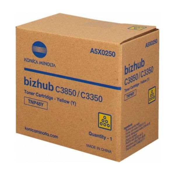 Toner Konica Minolta TNP49Y, A95W250, žltá (yellow), originál