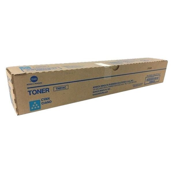 Toner Konica Minolta TN514C, A9E8450, C458, C558, C658, azúrová (cyan), originál