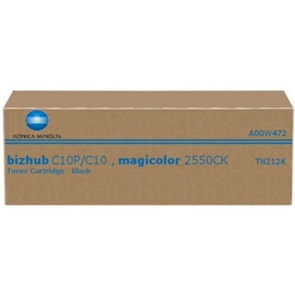 Toner Konica Minolta TN212K, A00W472, čierna (black), originál