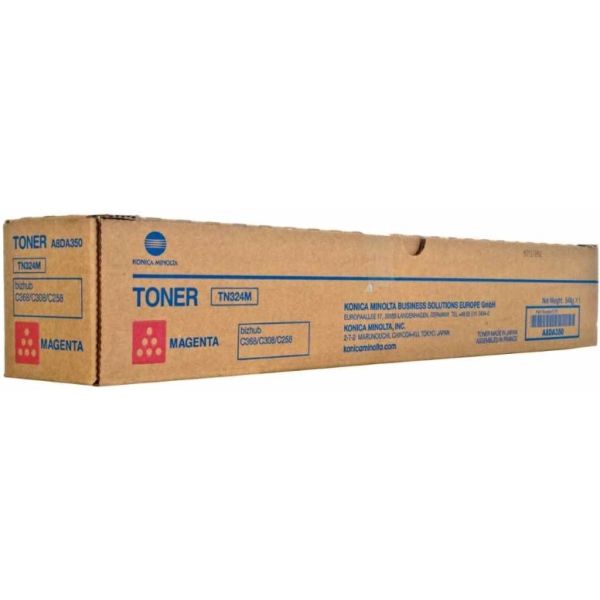 Toner Konica Minolta TN324M, A8DA350, C258, C308, C368, purpurová (magenta), originál