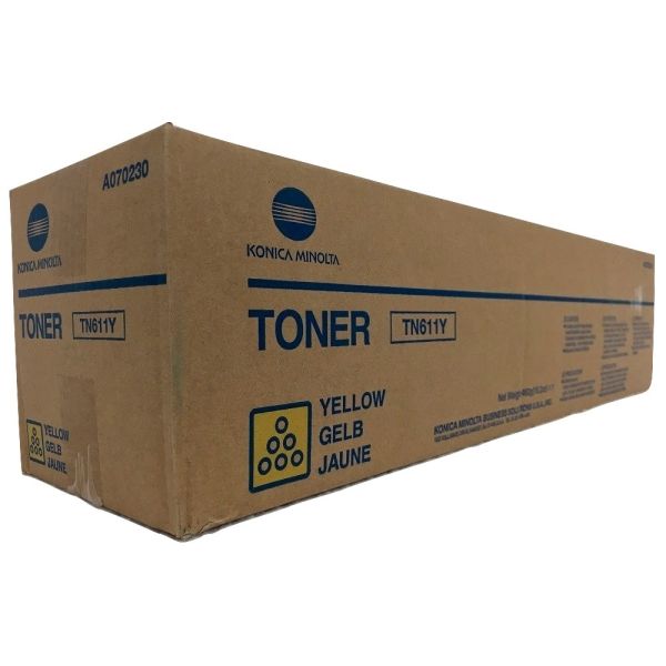 Toner Konica Minolta TN611Y, A070250, C451, C550, C650, žltá (yellow), originál