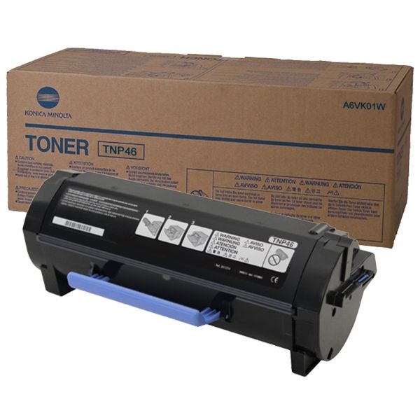 Toner Konica Minolta TNP46, A6VK01W, čierna (black), originál
