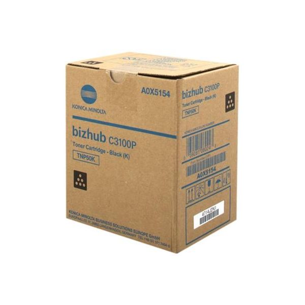 Toner Konica Minolta TNP50K, A0X5154, čierna (black), originál