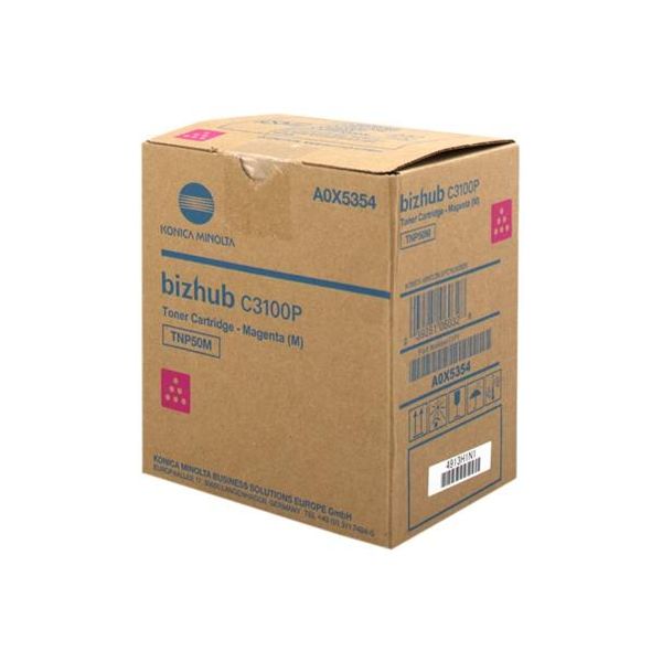 Toner Konica Minolta TNP50M, A0X5354, purpurová (magenta), originál